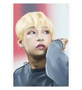 Taehyung Tablo Ahşap Poster Dekoratif Kod5308