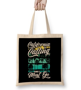 Cute California Is Calling And I Must Go Vacation Bez Çanta Uzun Saplı