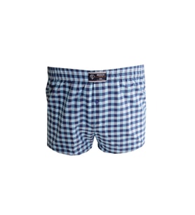Mode XL Büyük Beden Erkek Boxer Desenli Poplin 6348 Açık Lacivert