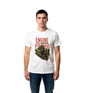 Erkek Motor Revizyonu Özel Modifikasyon Baskılı Pamuk Tişört Teknik Grafik Desen Günlük Rahat Modern