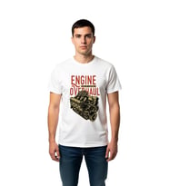 Erkek Motor Revizyonu Özel Modifikasyon Baskılı Pamuk Tişört Teknik Grafik Desen Günlük Rahat Modern