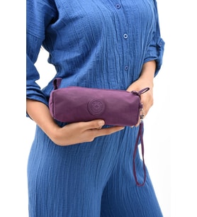 Tek Bölmeli Kalemlik (Yıkanabilir ve Su Geçirmez, makyaj çantası ) Mor (Model: 571-15H)