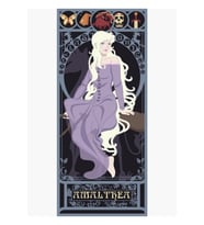 Amalthea Nouveau - Son Tek Boynuzlu At Tablo Ahşap Poster Dekoratif