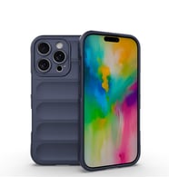 Apple iPhone 16 Pro Max Uyumlu Kılıf Esnek TPU Oyuklu Arka Yüzey Tasarımlı Zore Etnik Silikon Kapak (Lacivert)