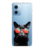 PrintiFy Xiaomi Redmi Note 12 4G ile Uyumlu Kedi 3 Kamera Korumalı Şeffaf Kılıf
