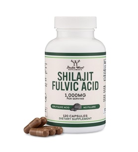 Double Wood Shilajit (ÖSG ÖZEL SPORCU GIDALARI) Pure Himalayan (20% Fulvic Acid Supplement) 1,000mg 120 Capsul.40.