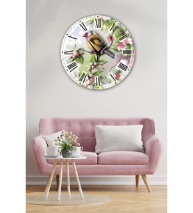 Bilge Retro Tasarımlı Duvar Saati 35 X 35 Cm (Baskılı)