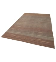 Kırmızı Kilim Modern Çizgili Salon Kilimi El Dokuma Yünlü Dekoratif Yatak Odası Koridor