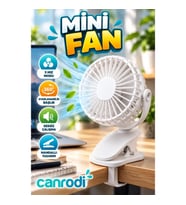 Mandallı Mini Fan – 360° Ayarlanabilir Başlık, 3 Hız Modu ve Sessiz Çalışma
