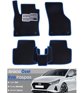 Hyundai İ20 (2020-2025) Uyumlu EVA Paspas Tam Set – Araca Özel Tasarım, Su Geçirmez,Kolay Montaj