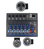 Midex MDX-07FXU 7 Kanal Ses Mikseri Deck Mikser (Kayıt USB Efekt)