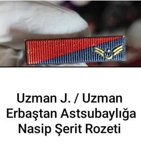 Uzman Jandarma/uzman Erbaşlıktan Astsubaylığa Nasıp Şerit Rozeti (Çok Renkli)