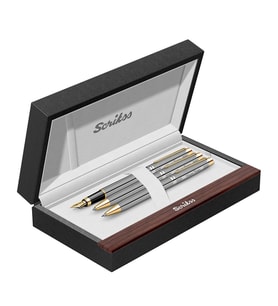 İsme Özel Scrikss 722W Üçlü Set Balıksırtı Desenli Gold Krom