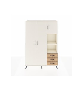 Arges Dolap 5 Raflı 3 Çekmeceli Tek Askılı 132x30x195 Aytaşı-Aytaşı/Çam