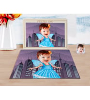 BK Gift Kişiye Özel Kız Çocuk Peri Karikatürlü 1000 Parça Profesyonel Puzzle-1