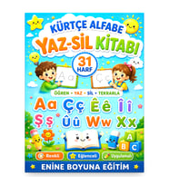 Kürtçe Alfabe Yaz-Sil Kitabı (31 Harf)