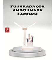 Northcity Kısılabilir LED Masa Lambası – Göz Yormayan Işık, Kalemlik ve Telefon Standlı
