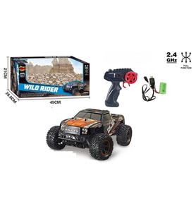 Şarjlı 1:10 RC Dev Off-Road Araba 15KM/H Hızlı Arazi Aracı 40 CM (Turuncu)