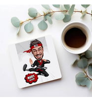 Kişiye Özel Sevimli Karateci Karikatürlü Bardak Altlığı