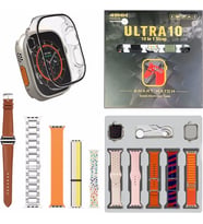 Ultra-10 49mm Bluetooth Akıllı Saat, 10 Kordonlu Set