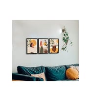 Boho Women Çerçeve Görünümlü Mdf Tablo Seti 3^lü Tr1018 (Çok Renkli)