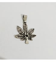 Unisex Yaprak Figürlü Çelik Kolye Ucu (Gümüş)