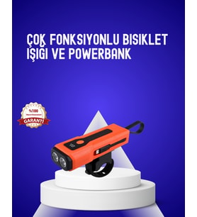 600 Lümen Şarjlı Bisiklet Farı COB Yan Çakar Acil Durum