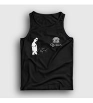 Presmono Unisex Siyah İmza Queen Freddie Mercury Atlet 34329tt