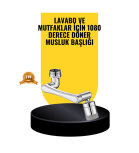 1080° Dönebilen Musluk Başlığı 2 Su Modlu Ayarlanabilir Esnek Tasarım - KL7586-3986