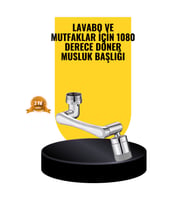 1080° Dönebilen Musluk Başlığı 2 Su Modlu Ayarlanabilir Esnek Tasarım - KL7586-3986