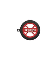 Triumph Uyumlu Lastik Jant detaylı Anahtarlık (Siyah - Kırmızı - Beyaz)