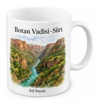 Siirt Botan Vadisi Doğu Anadolu Hatırası Porselen Kupa Bardak Hediye