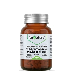 Venatura Magnezyum Sitrat ve P5P Vitamin B6 60 Tablet