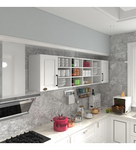 Kenzlife hazır mutfak dolabı kavun90 byz mod1 90*240*32 mebran kapak suntalam gövde