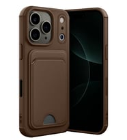Newface Apple iPhone 17 Pro Kelvin Kartvizitli Silikon - Kahverengi