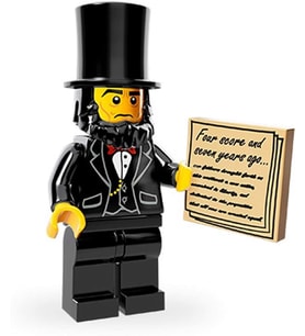 Lego Minifigür - Lego Movie Seri 1 - 71004 - 5 Abraham Lincoln
