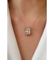 SKY DIAMOND gümüş lüks kolye