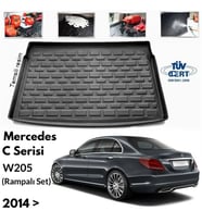 Mercedes W205 C Class Bagaj Havuzu Paspası Rampalı Set