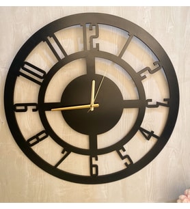 Dekoratif Ahşap Duvar Saati (50 Cm )