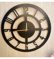 Dekoratif Ahşap Duvar Saati (50 Cm )