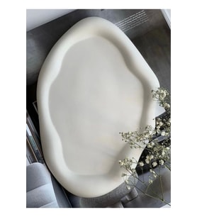Dekoratif Bulut Tabak, Bulut Tabak, Dekoratif Takı Tabağı, Dekoratif Tabak 24 cm