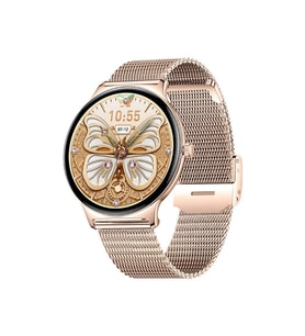 ScHitec Watch Ultra 5 Amoled Ekran Super Slim Tasarım WaterProof 3 Kordonlu Akıllı Saat Gold Rose Teko5