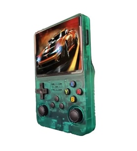 ScHitec 3.5 Inç OTG Çıkışlı Taşınabilir Retro Oyun Konsolu 15000+ Oyunlu El Atari Şeffaf Yeşil R36S