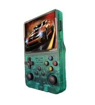 ScHitec 3.5 Inç OTG Çıkışlı Taşınabilir Retro Oyun Konsolu 15000+ Oyunlu El Atari Şeffaf Yeşil R36S