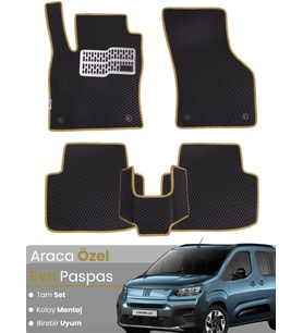 Fiat Doblo (2023-2024) Uyumlu EVA Paspas Tam Set – Birebir Uyum, Araca Özel Tasarım,Kolay Montaj
