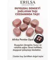 Sertifikalı Cüzdan Boy Afrika Pembe Opal Taşı Kütle - Sevgi ve Şefkat Duygularını Güçlendirir (Çok Renkli)