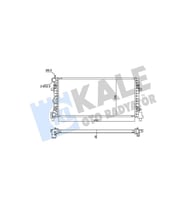 Volkswagen Polo 2009- Audi A1 2009- Su Radyat&ouml;r&uuml; Brazing MT 648X326X22MM 6R0.121.253A Wisco