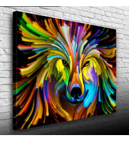 Renk Paletindeki Kurt Kanvas Tablo 50 x 70