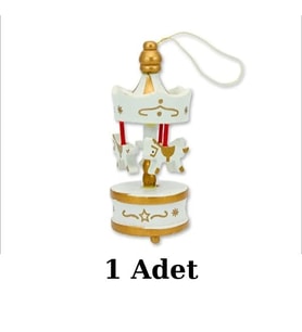 Nostaljik Mini Atlı Karınca Beyaz-Gold 1 Adet
