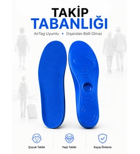 Beylini Boş Takip Cihazı Ayakkabı Tabanlık Tag Takip Cihaz Yuvalı Bot Ayakkabı Yumuşak Rahat Ortopedik Konforlu Sinyal Engellemez